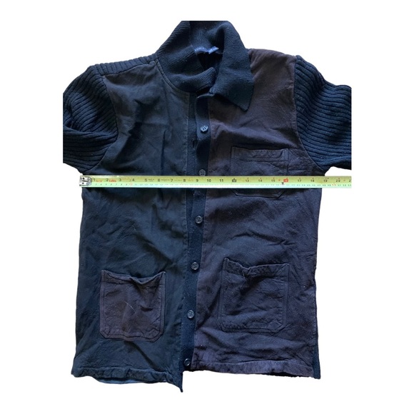 Anne klein women’s leather wool jacket with shoulder pad large Black - Picture 6 of 8